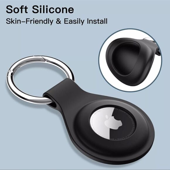 5 for $25🔥Silicone Case for AirTag with Keychain- 2 Pack- New - Picture 4 of 6